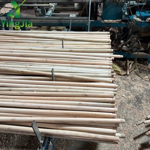 Directo de Fábrica, Mango de Madera Natural de Eucalipto con Extremo de Corte Plano y Rosca, Diámetro 2.2/2.5cm, para Escobas y Fregonas, <span class=keywords><strong>Cabo</strong></span> De Vassoura Yingjia - Product Image 2