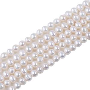 New 7-8mm Natural Freshwater Loose Pearls Semi-Finished Products for DIY Jewelry-Punch <b>Beads</b> for Necklaces & <b>Bracelets</b> Wholesale - Product Image 5
