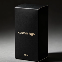 Boîtes en papier personnalisées avec logo imprimé noir, petites boîtes pliantes de 3, 5, 7, 10 ml, emballage pour petites boîtes