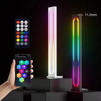 Howlighting LED RGB Barra de Control de sonido luz nocturna lámpara de noche ambiental con aplicación y Control remoto para decoración de deportes electrónicos