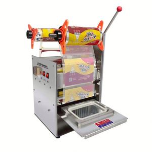 Semi-Automatic Manual Desktop Tray Sealer Packaging Machine for Fast Food Trays for Honey and Oil Pouches - Product Image 1