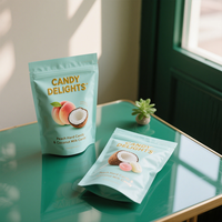 Pochette debout imprimée personnalisée de qualité alimentaire Doypack en mylar avec zip-lock pour l'emballage de fruits secs, noix et biscuits