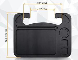 แท่นวางคอมพิวเตอร์โน้ตบุ๊คอเนกประสงค์สำหรับรถยนต์พร้อมแผ่นรองจานสำหรับเขียนโต๊ะและพวงมาลัย - Product Image 2