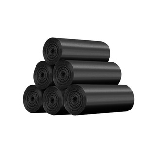Eclean Large Garbage Bags Xl Thickened Flat Mouth Flat Bottom Black Plastic Outdoor Use - Product Image 2