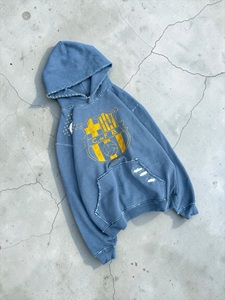 Sudaderas con Capucha para Hombre, Personalizadas al por Mayor, de Algodón French Terry, Estilo Retro Universitario, Desgastadas, con Estampado Gráfico, Corte Holgado - Product Image 2