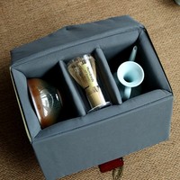 Ensemble complet de fouet à thé en céramique de la dynastie Song, comprenant un fouet à thé, de la poudre de matcha et une tasse Jian en poils de lapin, pour l'art du thé de style Song