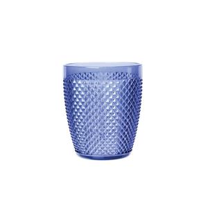 Juego de 6 vasos de plástico Excelsa, azules, 40 cl, con diseño de diamante - Product Image 1