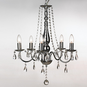 Lustres en cristal de style palais en acier inoxydable, design le plus récent du fabricant, luminaires suspendus pour restaurants et boutiques - Product Image 1