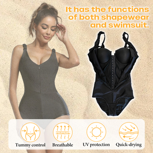 <span class=keywords><strong>Maillot</strong></span> <span class=keywords><strong>de</strong></span> <span class=keywords><strong>bain</strong></span> une pièce sculptant et amincissant, ajustable et personnalisé, pour le contrôle du ventre et le remodelage corporel, pour femmes aux courbes généreuses - Product Image 3