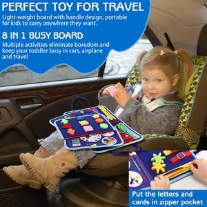 Cadeau de Noël et de Thanksgiving 2024, jouet éducatif Montessori pour enfants en bas âge, jouet en feutre, tableau d'activités silencieux, livres silencieux pour garçon et <span class=keywords><strong>fille</strong></span> - Product Image 3
