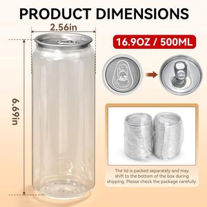 Botellas de Plástico Personalizadas para Mascotas, 210 ml, 330 ml, 350 ml, 500 ml, 650 ml, 700 ml, Transparentes, para Bebidas Frías, con Tapas - Product Image 2