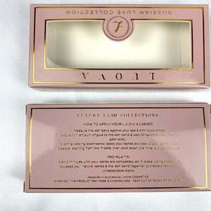 B869 boîtes à cils en papier nude bronzant or <span class=keywords><strong>rose</strong></span> police logo cils boîte d'emballage lashbox emballage faux cils - Product Image 4