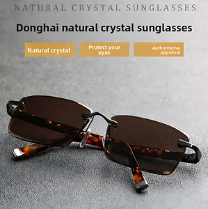 2025 nueva moda piedra polarizada gafas de sol de cristal Cool protección ocular gafas de cristal - Product Image 5