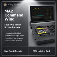 Console d'éclairage de scène professionnelle MA2 Command Wing, écran tactile RGB pliable de 15,6 pouces, DMX512, 2 sorties ARTNET