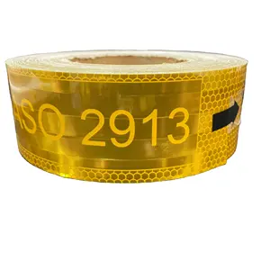 Good quality yellow reflective adhesive sticker retro reflective tape saso 2913 for truck and trailer