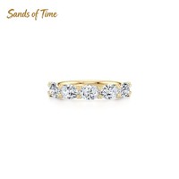 Bague en argent sterling S925 avec cinq pierres de moissanite taille émeraude, sertie à griffes, pour femme, vente en gros d'usine OEM ODM