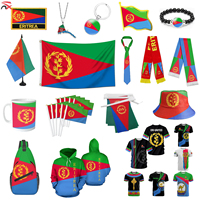 Produits les plus vendus : Ensemble de football d'extérieur avec drapeau érythréen, maillot, bandana, casquette, sac et collier pour événements sportifs