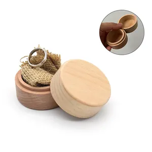 Hot Sale Mini Wood Craft Jewelry Wedding Ring Storage Packaging Box Kid Tooth Fairy Box