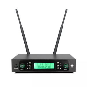 Système de microphone dynamique professionnel de haute qualité pour karaoké, microphone portable longue portée, micro-cravate UHF en métal et plastique - Product Image 2