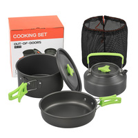 Casserole de camping en plein air portable avec logo personnalisé bouilloire pliable en aluminium titane batterie de cuisine en plein air pour la randonnée pique-nique