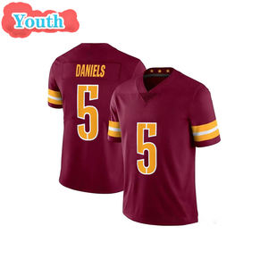 شحن سريع لقميص كرة القدم الأمريكية للأطفال رقم 17 تيري ماكلورين ورقم 5 جايدن دانيلز من فريق واشنطن، قميص مباراة مطرز للشباب - Product Image 2