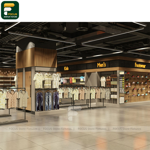 Custom Clothing Shop Garment Display Cabinet <b>Wall</b> Shelving Rack Checkout Counter Boutique - Product Image 4