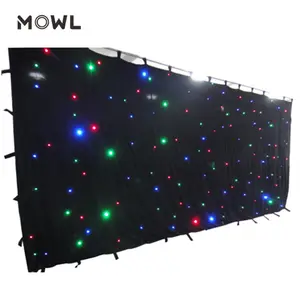 Pro LED Star Light Black Curtain RGBW LED Star Curtain For Wedding Show Theater Party