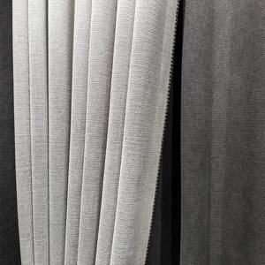 Bán buôn Chất lượng cao dọc bông polyester phòng ngủ rèm cửa ngang sọc che vải - Product Image 1