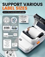 Imprimante d'étiquettes mini 2 pouces M100 Bluetooth, imprimante d'étiquettes sans encre, portable, pour étiquettes d'adresse/prix/bureau