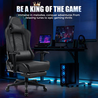 Chaise de jeu noir pas cher livraison gratuite accoudoir 2d chaise de jeu de course oreiller lombaire ergonomique inclinable silla avec repose-pieds