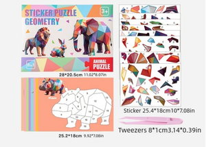 Jouet éducatif en papier pour enfants, <span class=keywords><strong>collage</strong></span> géométrique 3D fait à la main, pour la maternelle, <span class=keywords><strong>puzzle</strong></span> créatif, jeu de bricolage, autocollants, apprentissage précoce - Product Image 6