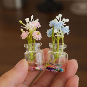 Vase en forme de coquillage rouge vif qui brille dans le noir, avec fleurs simulées, ornement en verre pour tableau de bord de voiture, décoration de bureau - Product Image 2