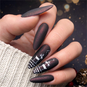 Ongles press-on marron mat et nude tendance pour filles, style clubbing, pour toutes les occasions - Product Image 2