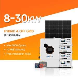 ソーラー発電機ハイブリッドソーラーシステムバッテリーとPVパネル10kw 20KW 30KW 50KWエネルギー貯蔵システム - Product Image 1