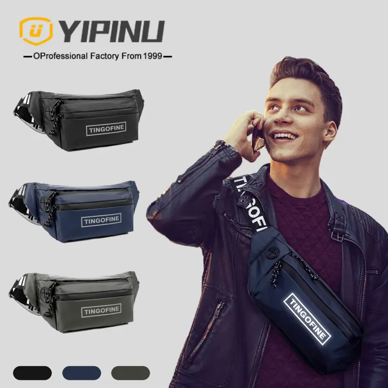 YIPINU กระเป๋าคาดเอวสำหรับผู้ชาย,ใหม่กระเป๋าคาดเอวที่กำหนดเองเงินโทรศัพท์เข็มขัดกระเป๋าคาดเอว