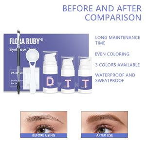 Kit de tinte de cejas y pestañas personalizado, Etiqueta Privada, pigmento de mezcla <span class=keywords><strong>Perma</strong></span> profesional, gel de tinte de cejas de Henna - Product Image 3