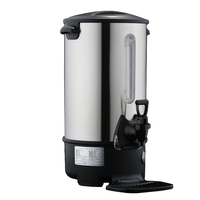 Bouilloire électrique à eau chaude de qualité hôtelière en acier inoxydable à double paroi, écologique, refroidie par glace, pour la restauration et le café