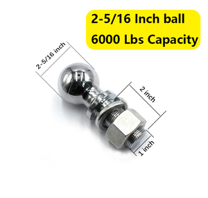 <span class=keywords><strong>Boule</strong></span> d'<span class=keywords><strong>attelage</strong></span> en acier forgé chromé 50mm 2" 1-7/8" 2-5/16" pour <span class=keywords><strong>remorque</strong></span>, nouvelle, capacité 6000 LBS, marque Yikun - Product Image 1