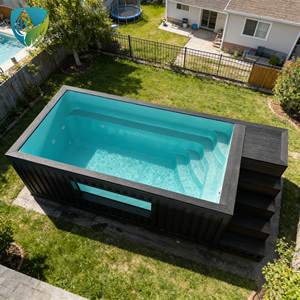 Piscina Container da 40 Piedi, Piscina Prefabbricata da Esterno con Spa e Bordo Infinity - Product Image 6