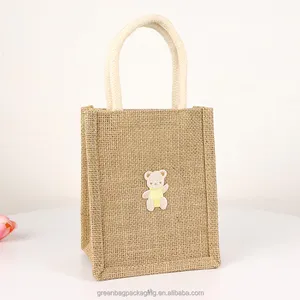 Calicot OU sac de khóa học reutilisable Pas Cher vente En gros Túi cadeaux personnalises blancs một quy định polychrome lamine