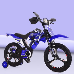 Motorfiets-stijl kinderfiets 12 inch 16 inch kinderfiets 3 jaar oud steunwieltjes stalen frame 7 versnellingen hydraulische schijfrem - Product Image 3
