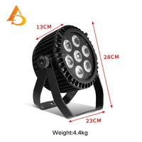 Système d'éclairage DJ DMX extérieur 7x18w 6 en 1 RGBWA UV Led Par Light