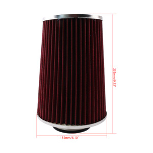 Filtro de Aire Universal de 76 mm, Rojo, de Algodón, Alto Flujo, para Mejora de Admisión Automotriz - Product Image 5