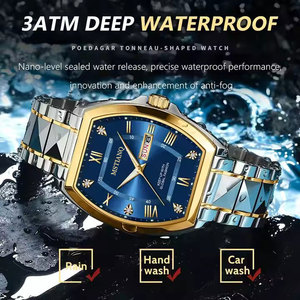 Reloj de Pulsera de Cuarzo para Hombre LP08, Nuevo Modelo de Lujo, Resistente al Agua, Luminoso, con Fecha, Caja de Aleación, Esfera Tonneau, MSTIANQ - Product Image 4