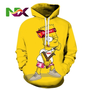 sweat de noel imprime homme - les simpson rouge standard sweats homme