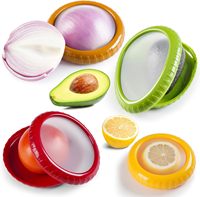 Silicone ABS Fruit & Groente Anti-Oxidatie 4-delige Handmatige Opbergcontainer Avocado Beschermer Houder Herbruikbaar Ecologisch Draagbaar