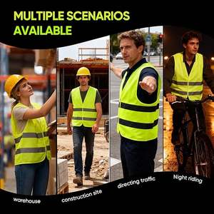 Chaleco de Seguridad Reflectante de Malla Transpirable Amarillo de Alta Visibilidad para Eventos al Aire Libre de Verano, Promociones y Regalos Corporativos - Product Image 5