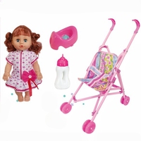 Jouet d'usine pour enfants, jeu de simulation de maison pour filles avec poupée et chariot, ensemble de poupées bébé