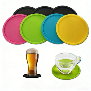 Diseño de logotipo personalizado promocional, posavasos de silicona de caucho ecológico, tapete de PVC suave para vasos. - Product Image 5