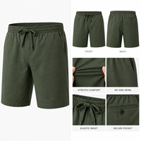 Shorts hybrides écologiques en gros pour hommes – Mélange chanvre-coton extensible, sans coutures, avec cordon de serrage latéral – Idéal pour la plage, la natation, les voyages et la marche – OEM XL